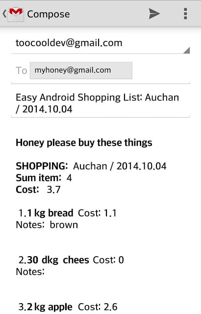 Easy Android Shopping List截图3