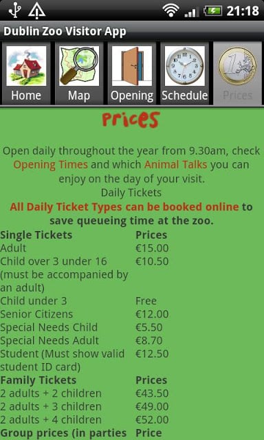Dublin Zoo Visitor App截图2