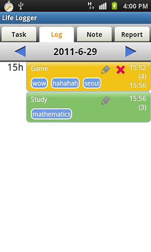 Life Logger - Timesheet App截图5