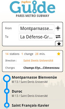 Paris metro subway guide截图