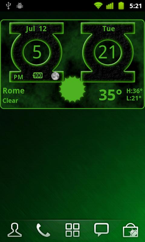 绿灯笼天气时钟截图2