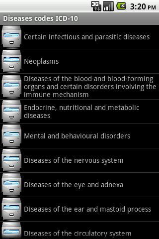 Diseases Codes ICD-10截图1