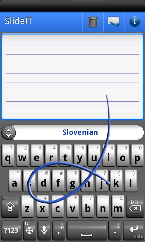 斯洛文尼亚SlideIT键盘截图6