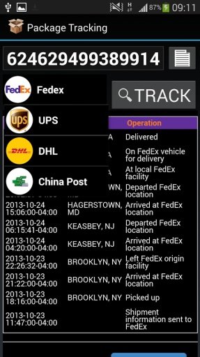 Parcel Tracker截图7