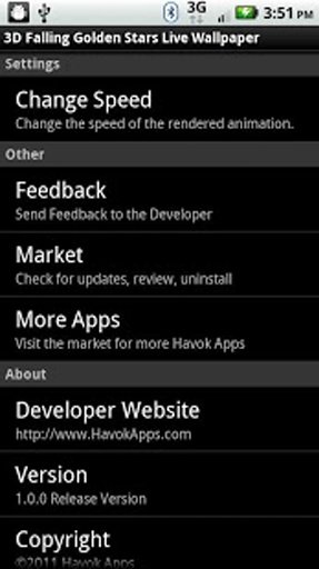 Falling Star 3D Live Wallpaper截图6