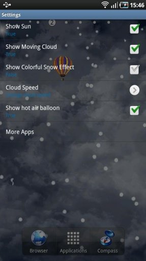 Fluffy Snow Live Wallpaper截图3