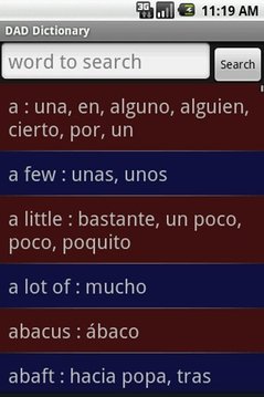 DAD dictionary English Spanish截图
