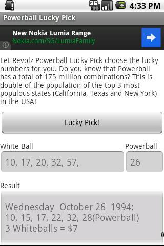 Powerball Lucky Random Number截图4