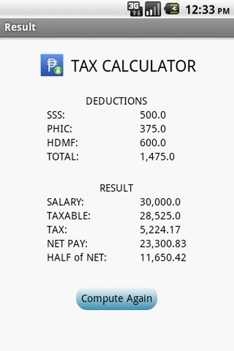 税务计算器 Tax Calculator截图1