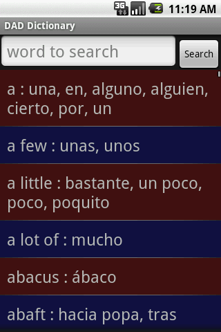 DAD dictionary English Spanish截图2