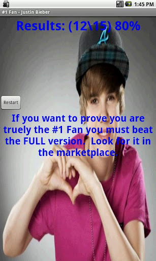 #1 Fan - Justin Bieber - LITE截图1