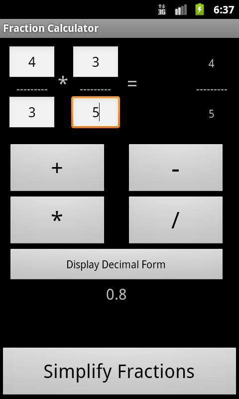 Fraction Calculator Free截图3