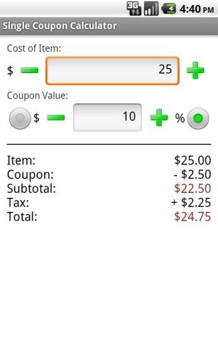 Mega Coupon Calculator截图4