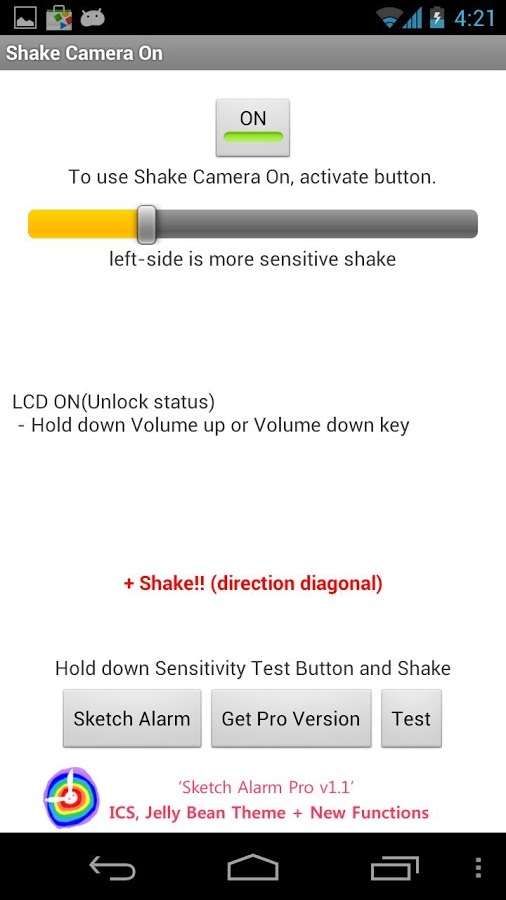 Shake Camera On -Volume +Shake截图1