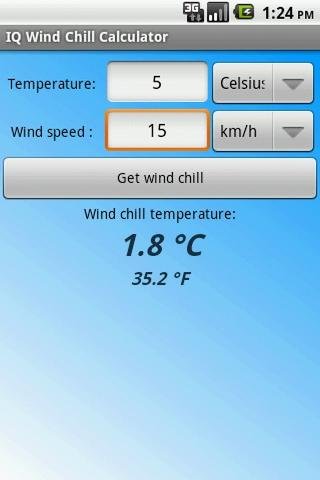 IQ Wind Chill Calculator截图3