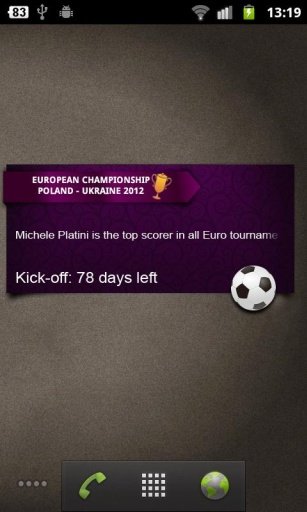 Euro Football Countdown Widget截图1