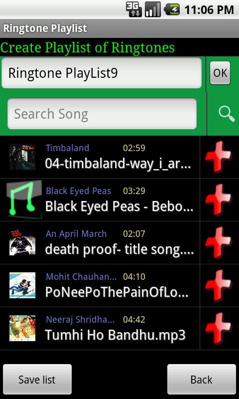 Ringtone Playlist Lite截图1