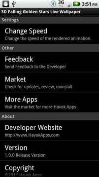 Falling Star 3D Live Wallpaper截图