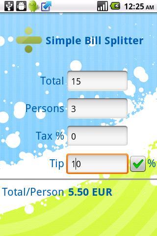 Simple Bill Splitter截图2