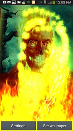 Ghost Rider Skull Remix LWP截图5
