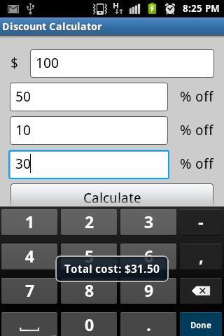 Multiple Discount Calculator截图3