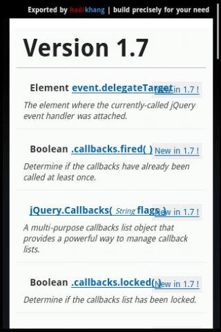 Dev Pocket Reference - jQuery截图3