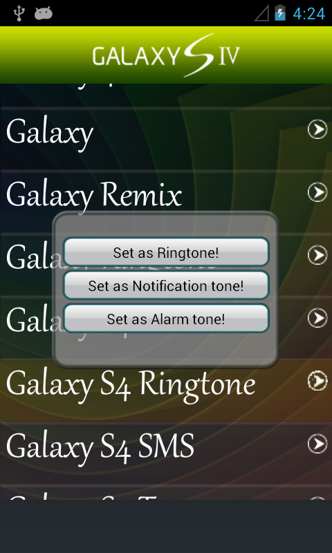 Samsung galaxy s4 ringtones截图2