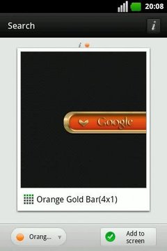 Orange Gold Bar GO Widget截图