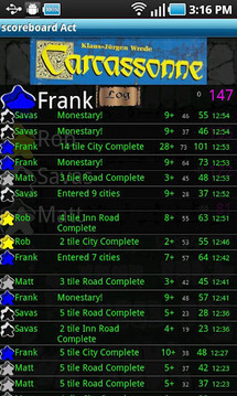 Carcassonne Scoreboard截图