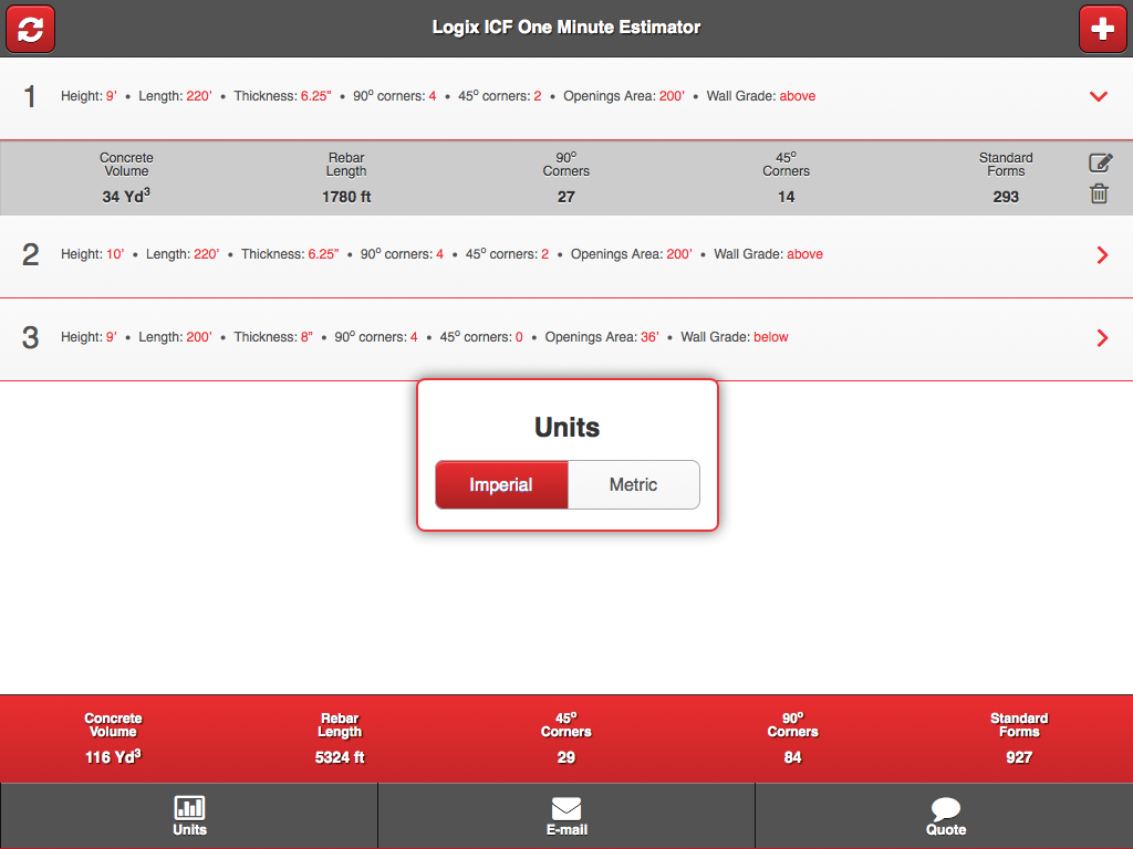 Logix One Minute Estimator截图6