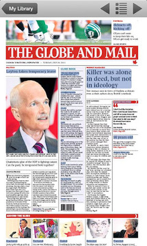 The Globe and Mail’s Globe2Go截图