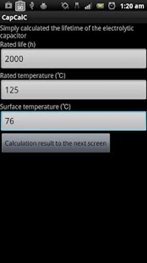 CapCalC （电解电容的寿命计算）截图1