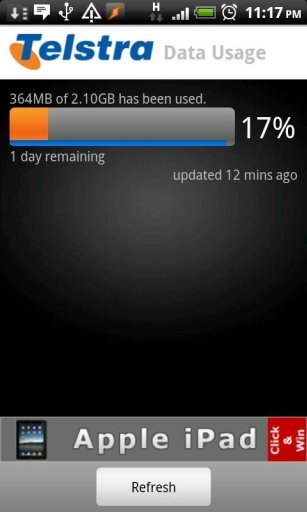 Telstra Mobile Data Usage截图3
