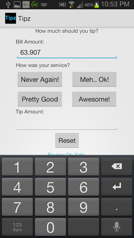 Tipz - FREE Tip Calculator!截图2