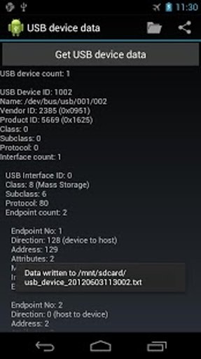 USB device data截图6