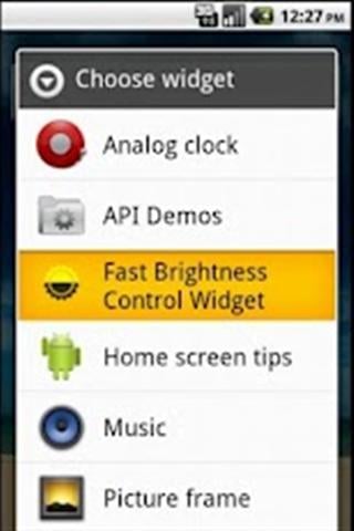 Fast Brightness Control Widget截图1