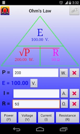 欧姆定律计算器 Ohm's Law Calculator截图2