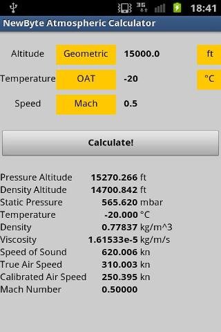 Atmospheric Calculator Free截图3