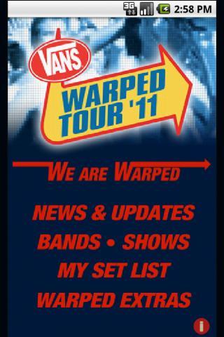 Vans Warped Tour 2011 App截图3