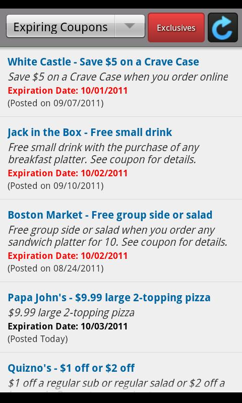 Fast Food Deals and Coupons截图4