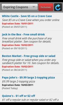 Fast Food Deals and Coupons截图