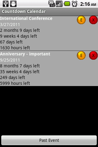 Countdown Calendar Lite截图2