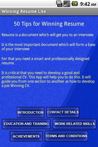Winning Resume截图5
