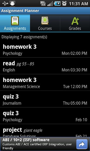 Assignment Planner FREE截图1