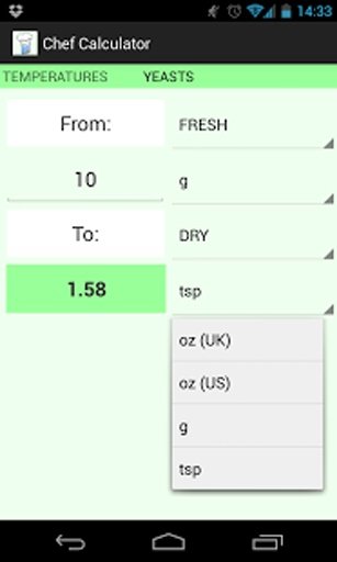 Kitchen Cooking Calculator截图9