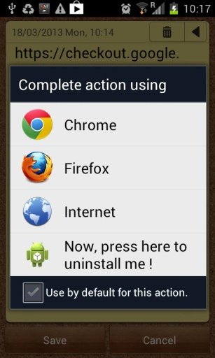 Clear default app for action截图1