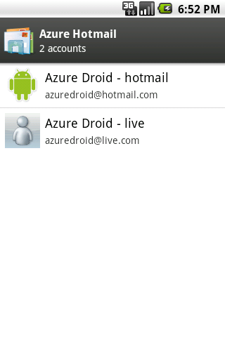 Azure Hotmail截图1