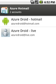 Azure Hotmail截图