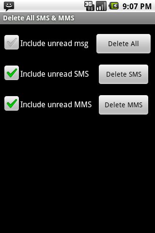 Clear All SMS &amp; MMS (Free)截图3