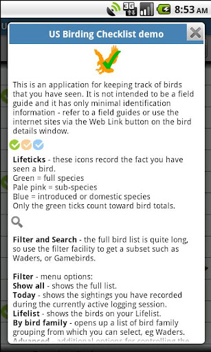 US Birding Checklist (demo)截图10